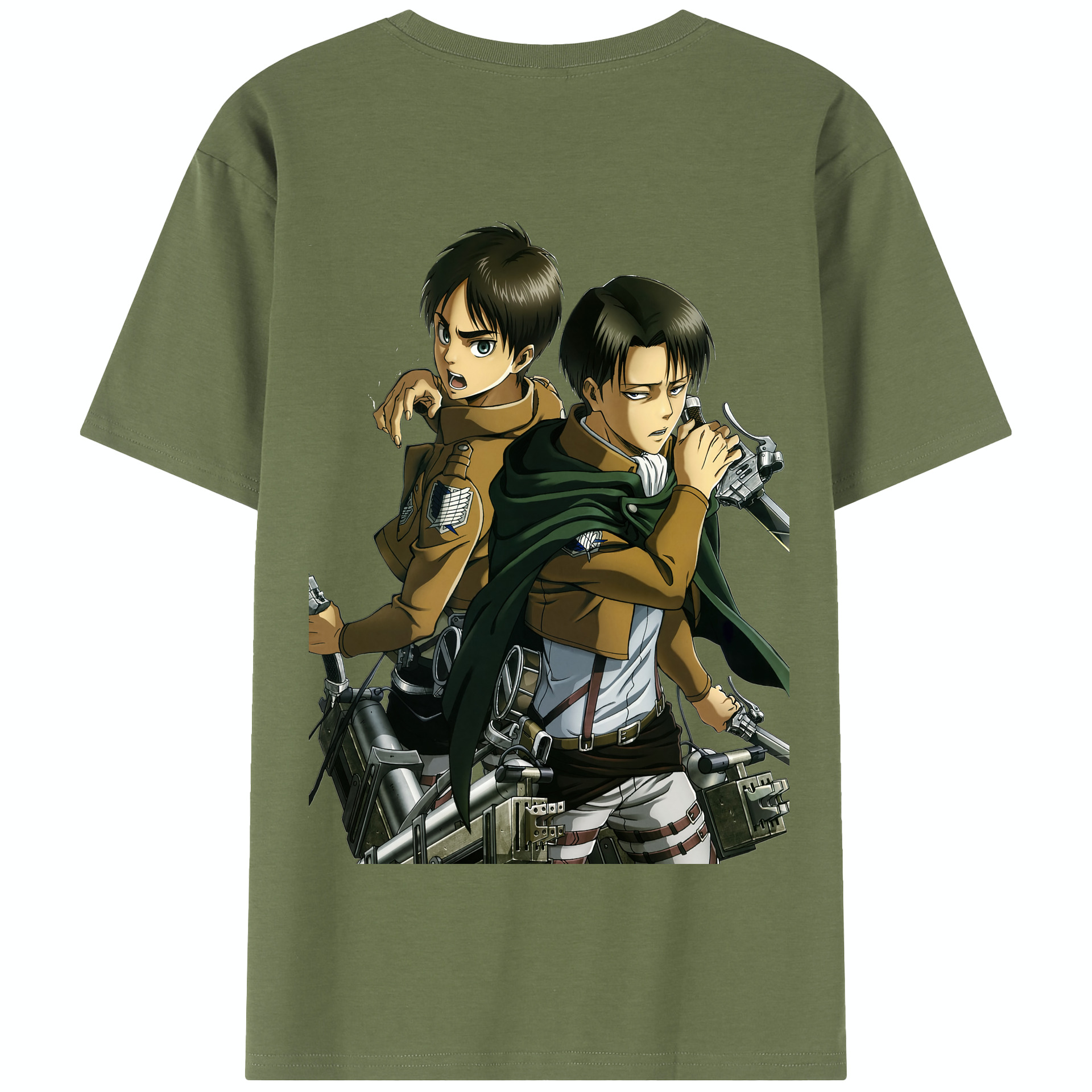 （画像用） 進撃の巨人 リヴァイ·アッカーマン Attack on Titan Levi Ackerman 綿100％半袖Tシャツ（背面プリント）
